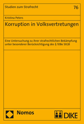 Peters |  Peters, K: Korruption in Volksvertretungen | Buch |  Sack Fachmedien