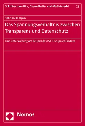 Kempka |  Das Spannungsverhältnis zwischen Transparenz und Datenschutz | Buch |  Sack Fachmedien