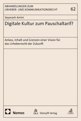 Amini |  Digitale Kultur zum Pauschaltarif? | Buch |  Sack Fachmedien