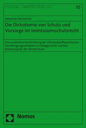 Bramorski |  Die Dichotomie von Schutz und Vorsorge im Immissionsschutzrecht | Buch |  Sack Fachmedien