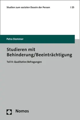 Stemmer |  Studieren mit Behinderung/Beeinträchtigung | Buch |  Sack Fachmedien