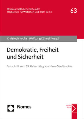Kopke / Kühnel |  Demokratie, Freiheit und Sicherheit | Buch |  Sack Fachmedien