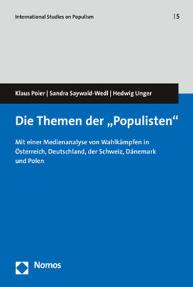 Poier / Saywald-Wedl / Unger |  Die Themen der "Populisten" | Buch |  Sack Fachmedien