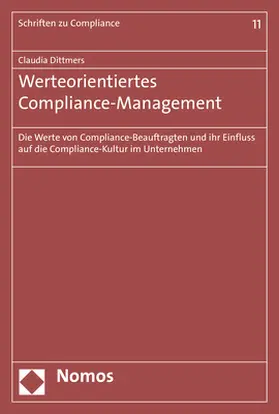 Dittmers |  Werteorientiertes Compliance-Management | Buch |  Sack Fachmedien