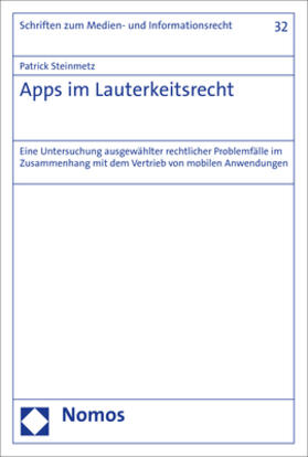 Steinmetz |  Apps im Lauterkeitsrecht | Buch |  Sack Fachmedien