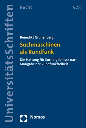 Grunenberg |  Suchmaschinen als Rundfunk | Buch |  Sack Fachmedien