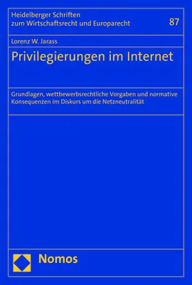 Jarass |  Privilegierungen im Internet | Buch |  Sack Fachmedien