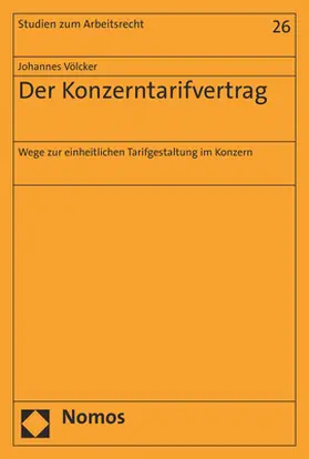 Völcker |  Der Konzerntarifvertrag | Buch |  Sack Fachmedien