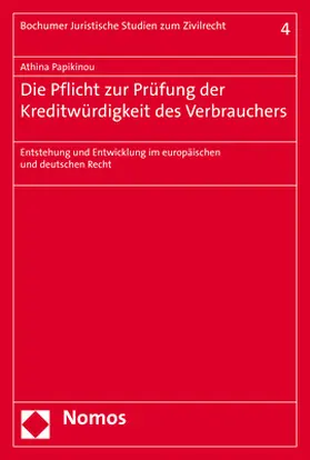 Papikinou |  Die Pflicht zur Prüfung der Kreditwürdigkeit des Verbrauchers | Buch |  Sack Fachmedien