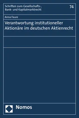 Faure |  Verantwortung institutioneller Aktionäre im deutschen Aktienrecht | Buch |  Sack Fachmedien