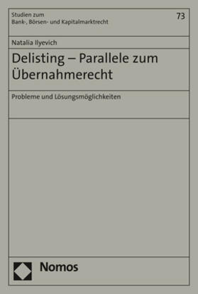 Ilyevich |  Delisting - Parallele zum Übernahmerecht | Buch |  Sack Fachmedien