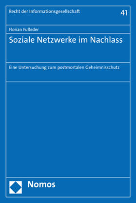 Fußeder |  Soziale Netzwerke im Nachlass | Buch |  Sack Fachmedien