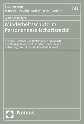 Staudinger |  Minderheitsschutz im Personengesellschaftsrecht | Buch |  Sack Fachmedien