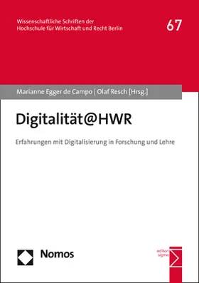 Egger de Campo / Resch |  Digitalität@HWR | Buch |  Sack Fachmedien