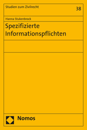 Stukenbrock |  Spezifizierte Informationspflichten | Buch |  Sack Fachmedien