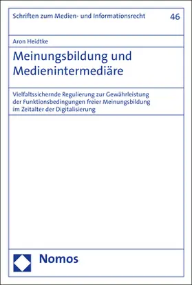 Heidtke |  Meinungsbildung und Medienintermediäre | Buch |  Sack Fachmedien