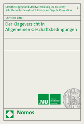 Bitta |  Der Klageverzicht in Allgemeinen Geschäftsbedingungen | Buch |  Sack Fachmedien