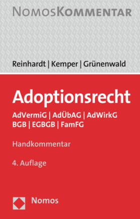 Reinhardt / Kemper / Grünenwald |  Reinhardt, J: Adoptionsrecht | Buch |  Sack Fachmedien
