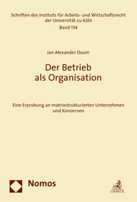 Daum |  Der Betrieb als Organisation | Buch |  Sack Fachmedien