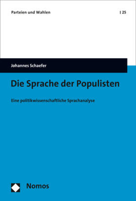 Schaefer |  Die Sprache der Populisten | Buch |  Sack Fachmedien