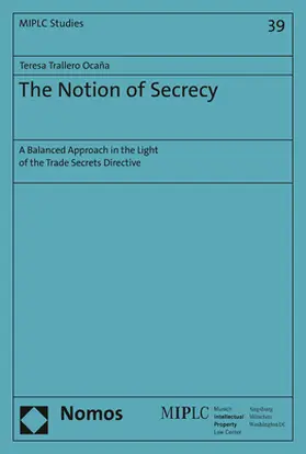 Trallero Ocaña / Trallero Ocan~a |  The Notion of Secrecy | Buch |  Sack Fachmedien