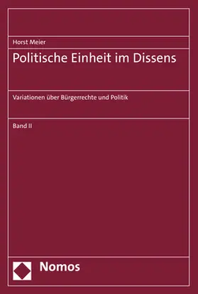 Meier |  Politische Einheit im Dissens | Buch |  Sack Fachmedien