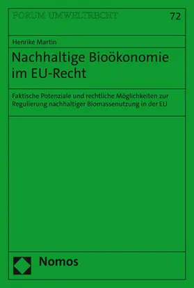 Martin |  Nachhaltige Bioökonomie im EU-Recht | Buch |  Sack Fachmedien