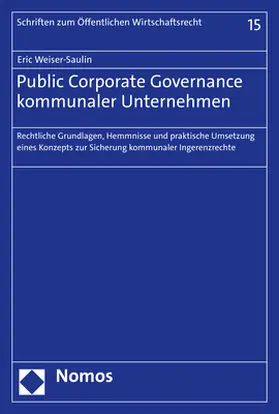 Weiser-Saulin |  Public Corporate Governance kommunaler Unternehmen | Buch |  Sack Fachmedien