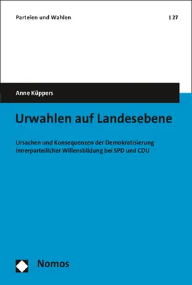 Küppers |  Urwahlen auf Landesebene | Buch |  Sack Fachmedien