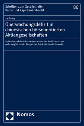 Long |  Überwachungsdefizit in chinesischen börsennotierten Aktiengesellschaften | Buch |  Sack Fachmedien