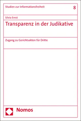 Ernst |  Transparenz in der Judikative | Buch |  Sack Fachmedien