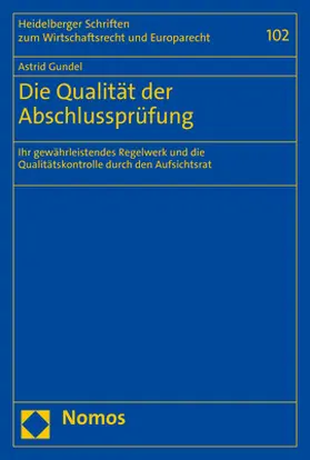 Gundel |  Die Qualität der Abschlussprüfung | Buch |  Sack Fachmedien