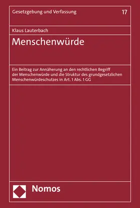 Lauterbach |  Menschenwürde | Buch |  Sack Fachmedien