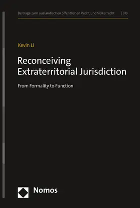 Li |  Reconceiving Extraterritorial Jurisdiction | Buch |  Sack Fachmedien