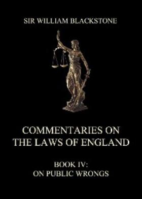 Blackstone |  Commentaries on the Laws of England | eBook | Sack Fachmedien