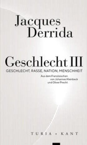 Derrida / Bennington / Chenoweth |  Geschlecht III | Buch |  Sack Fachmedien
