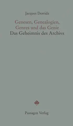 Derrida / Engelmann |  Genesen, Genealogien, Genres und das Genie | Buch |  Sack Fachmedien