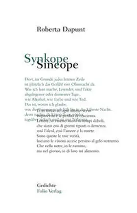 Dapunt |  Synkope / Sincope | Buch |  Sack Fachmedien