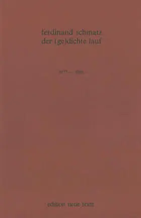 Schmatz |  Der Gedichte Lauf | Buch |  Sack Fachmedien