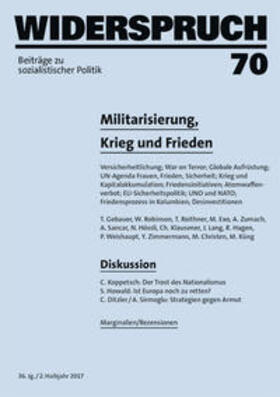 Gebauer / Roithner / Hagen |  Widerspruch 70 | Buch |  Sack Fachmedien