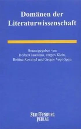 Jaumann / Klein / Rommel |  Domänen der Literaturwissenschaft | Buch |  Sack Fachmedien