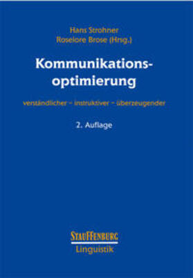 Strohner / Brose |  Kommunikationsoptimierung | Buch |  Sack Fachmedien