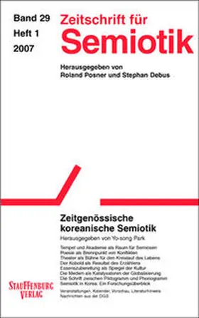 Posner / Debus |  Zeitschrift für Semiotik / Zeitgenössische koreanische Semiotik | Buch |  Sack Fachmedien