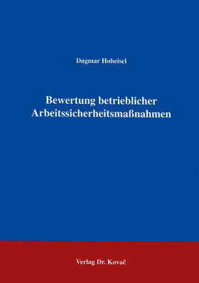 Hoheisel |  Bewertung betrieblicher Arbeitssicherheitsmaßnahmen | Buch |  Sack Fachmedien