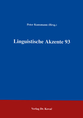 Kunsmann |  Linguistische Akzente 93 | Buch |  Sack Fachmedien