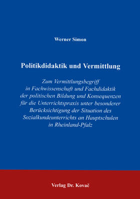 Simon |  Politikdidaktik und Vermittlung | Buch |  Sack Fachmedien