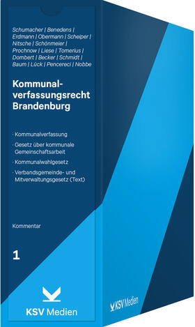 Schumacher / Benedens / Erdmann |  Kommunalverfassungsrecht Brandenburg | Loseblattwerk |  Sack Fachmedien