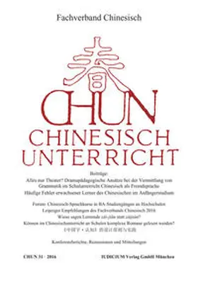 Fachverband Chinesisch |  CHUN — Chinesisch-Unterricht | Buch |  Sack Fachmedien