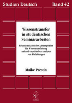 Prestin |  Wissenstransfer in studentischen Seminararbeiten | Buch |  Sack Fachmedien