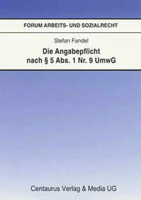 Fandel |  Die Angabepflicht nach § 5 Abs. 1 Nr. 9 UmwG | eBook | Sack Fachmedien